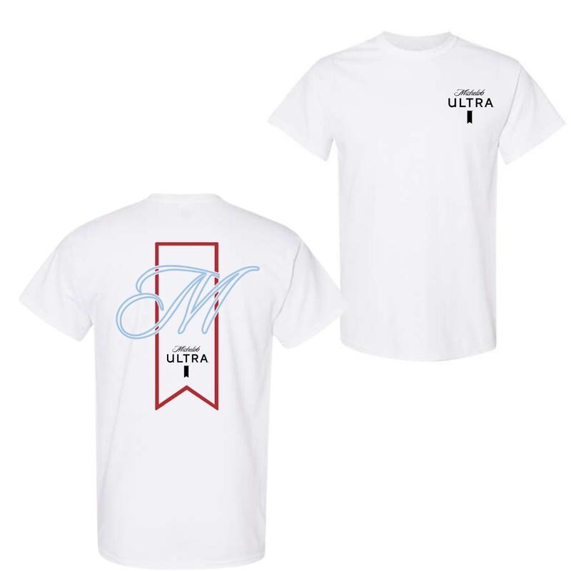 M Michelob Ultra T-Shirt Sweatshirt Hoodie 2 Side, Unisex Shirt, For Men, For Women | TeeBloomCo.com
