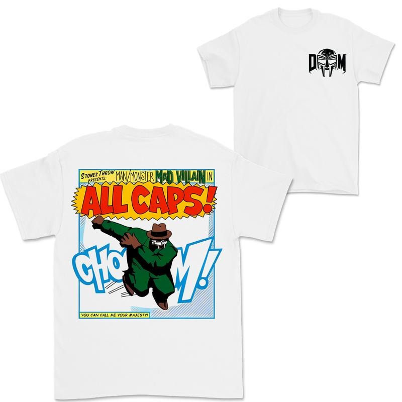 MF Doom Madlib All Caps 2 Sides T-Shirt, For Women, For Men Hoodie, Sweatshirt | TeeBloomCo.com
