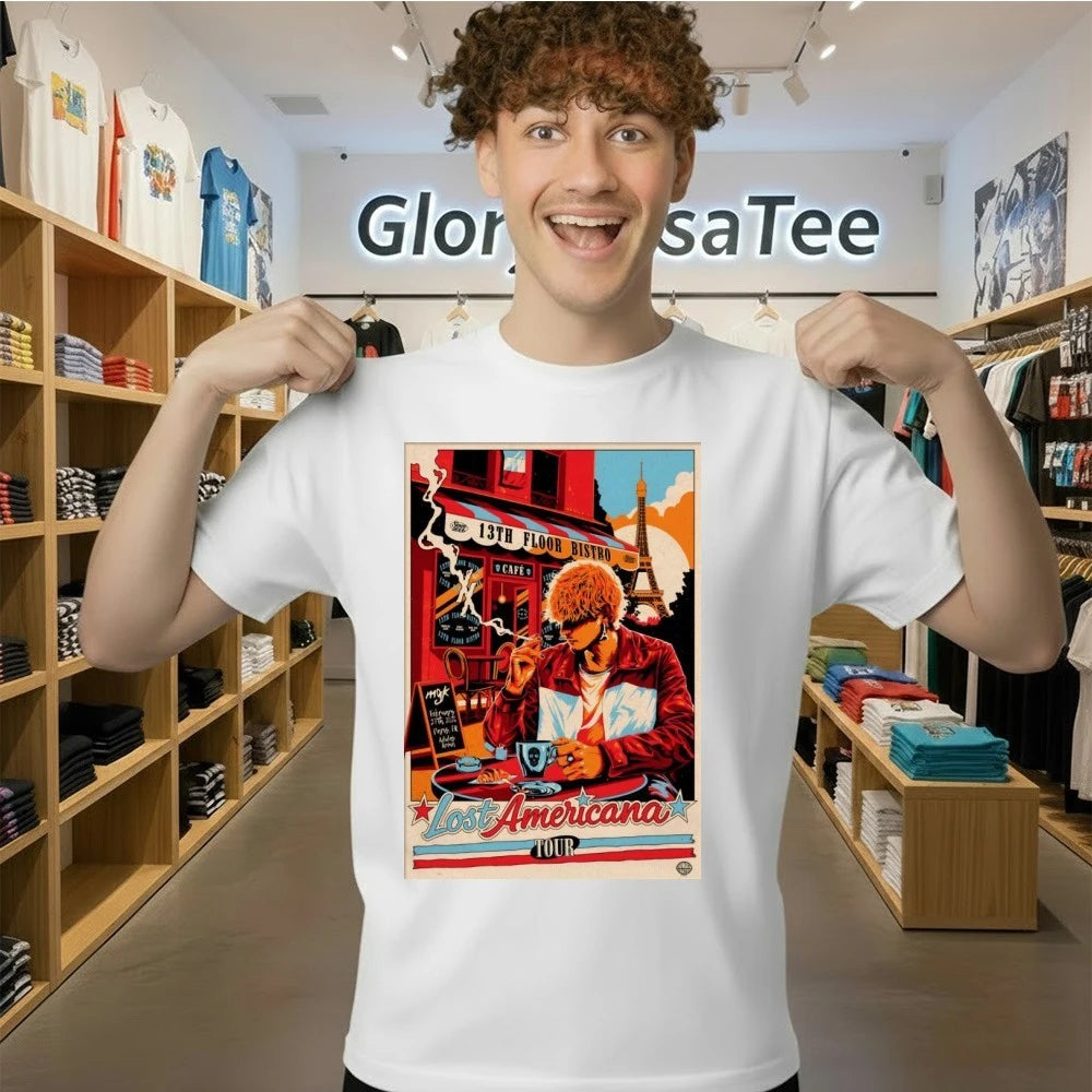 Machine Gun Kelly Paris Feb 27 2026 Lost Americana Tour Poster Shirt