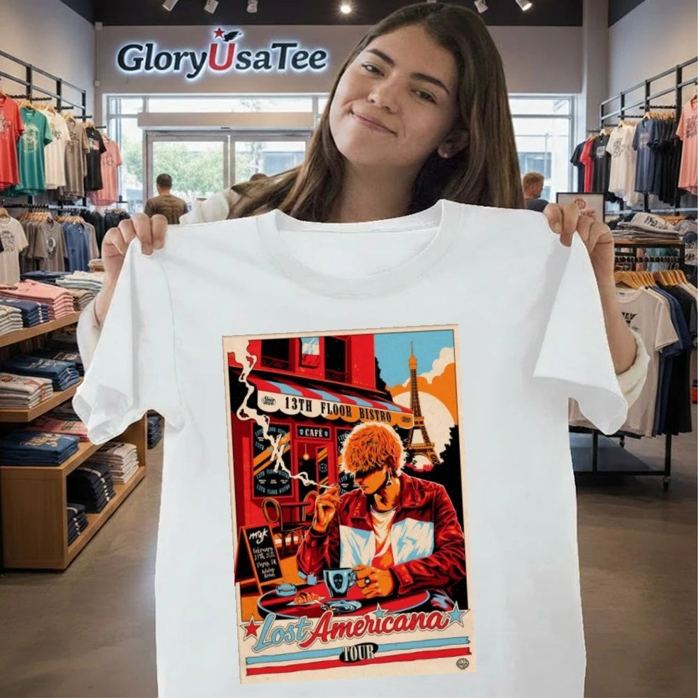 Machine Gun Kelly Paris Feb 27 2026 Lost Americana Tour Poster Shirt