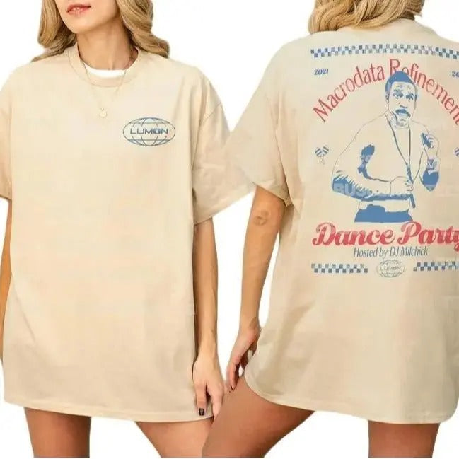 Macrodata Refinement Team Graphic Tee, Funny Retro Lumon Dance Party T-Shirt Hoodie, Sweatshirt | TeeBloomCo.com