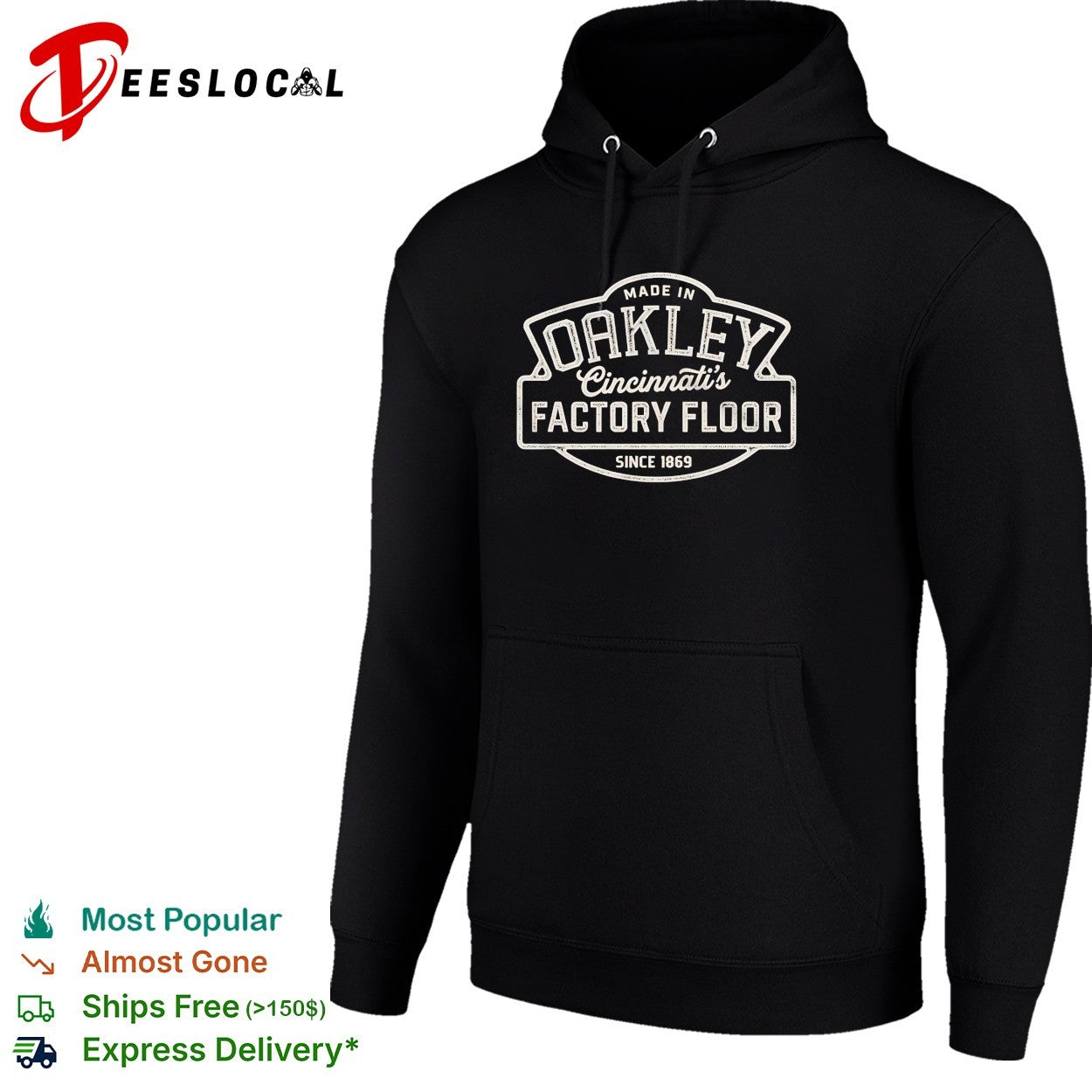 Made in Oakley Cincinnati’s factory floor since 1869 vintage badge graphic shirt