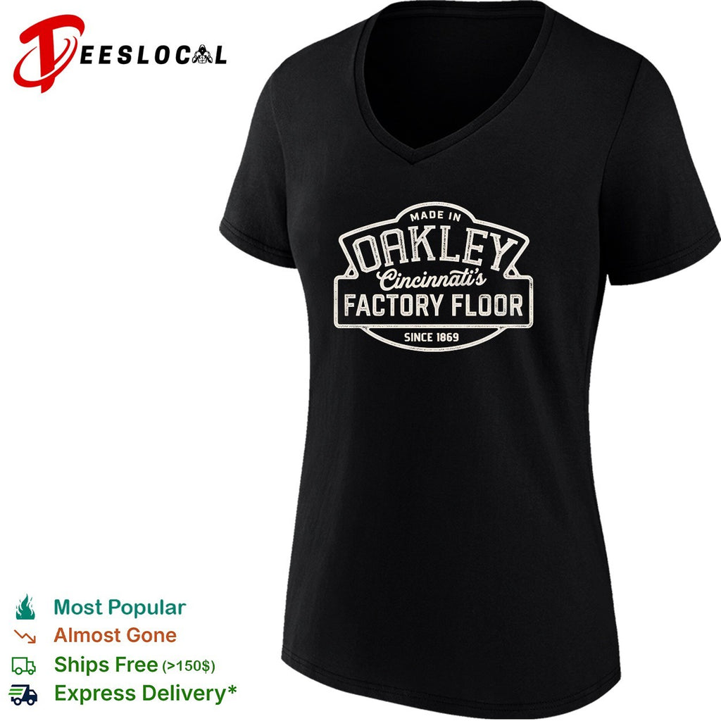 Made in Oakley Cincinnati’s factory floor since 1869 vintage badge graphic shirt