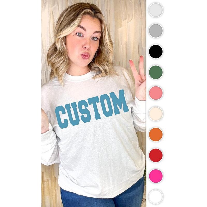 Magic Puff Big Letter Long Sleeve T-Shirt Hoodie, Sweatshirt | TeeBloomCo.com