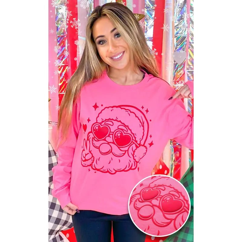 Magic Puff Bubble Gum Christmas Santa Graphic Long Sleeve T-Shirt Hoodie, Sweatshirt | TeeBloomCo.com