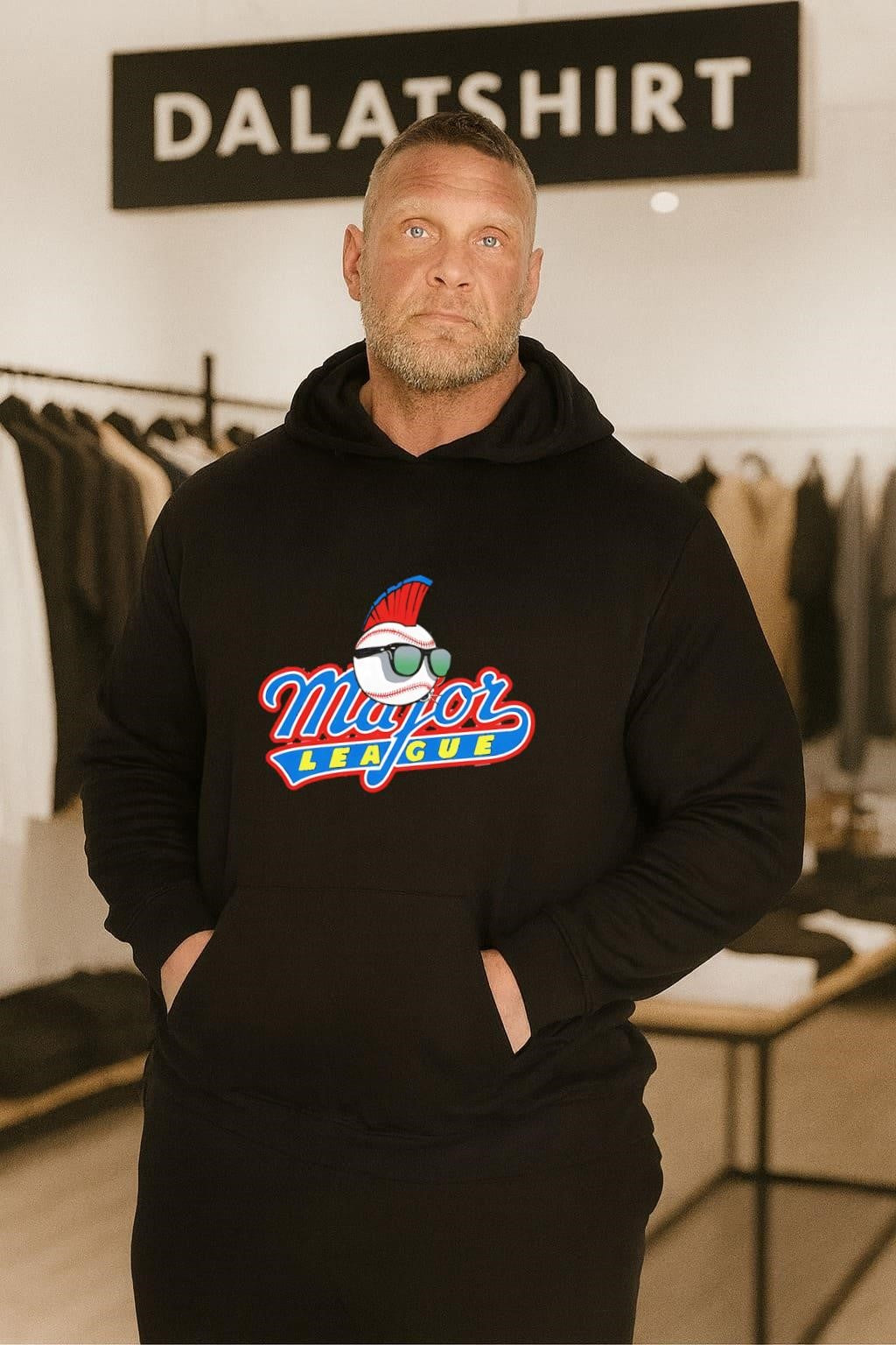 Major League Baseball With Mohawk and Sunglasses Graphic shirt