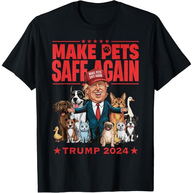Make Pets Safe Again Trump 2024 Save Our Pets T-Shirt made in usa Hoodie, Sweatshirt | TeeBloomCo.com