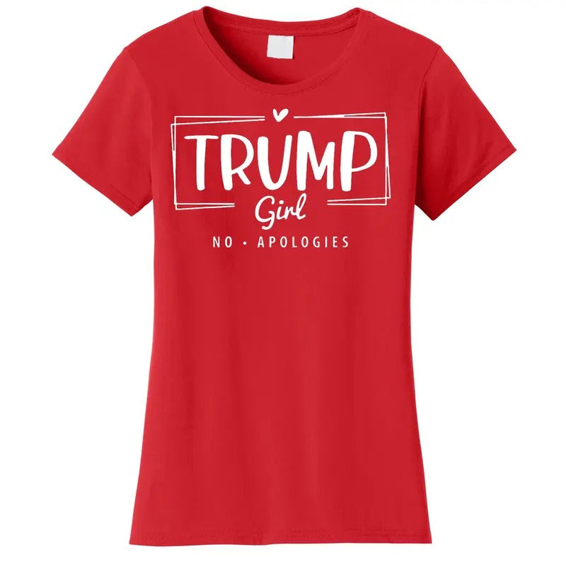 Make a Bold Statement with Trump Girl No Apologies Election 2024 Women's T-Shirt Hoodie, Sweatshirt | TeeBloomCo.com