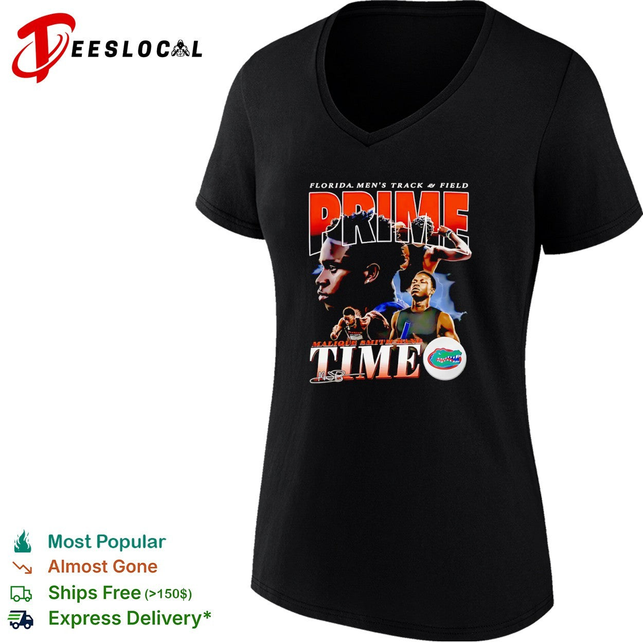 Malique Smith Band Florida Gators Prime Time Track and Field shirt