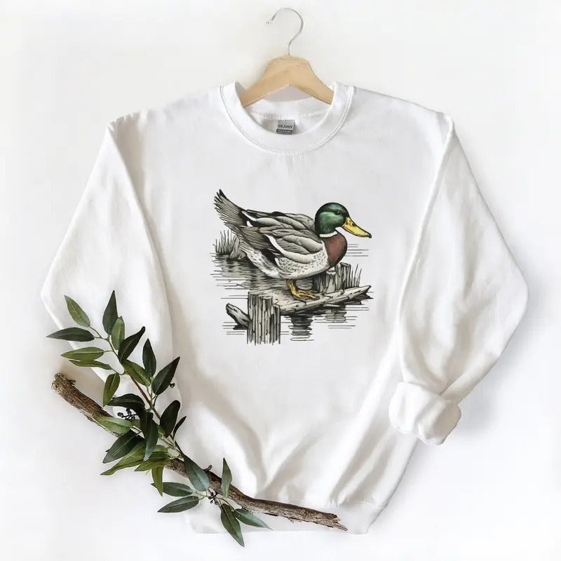 Mallard Ducks Onto Water Unisex Tshirt Sweatshirt Hoodie, for duck hunters, husbands and Mallard duck lovers | TeeBloomCo.com