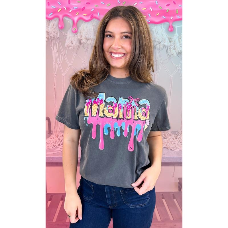 Mama Drip Comfort Color Graphic T-Shirt Hoodie, Sweatshirt | TeeBloomCo.com