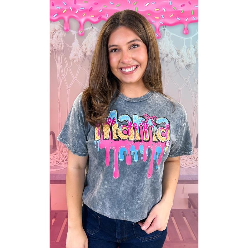 Mama Drip Mineral Washed Graphic Shirt Hoodie, Sweatshirt | TeeBloomCo.com