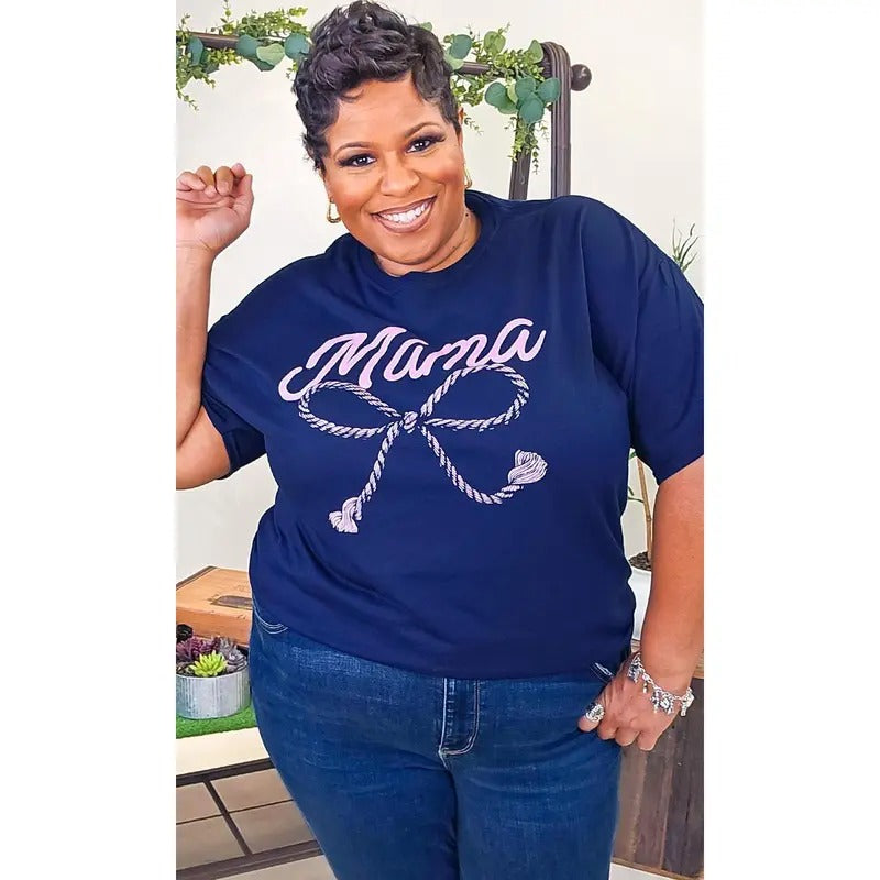 Mama Rope Bow Shirt Hoodie, Sweatshirt | TeeBloomCo.com