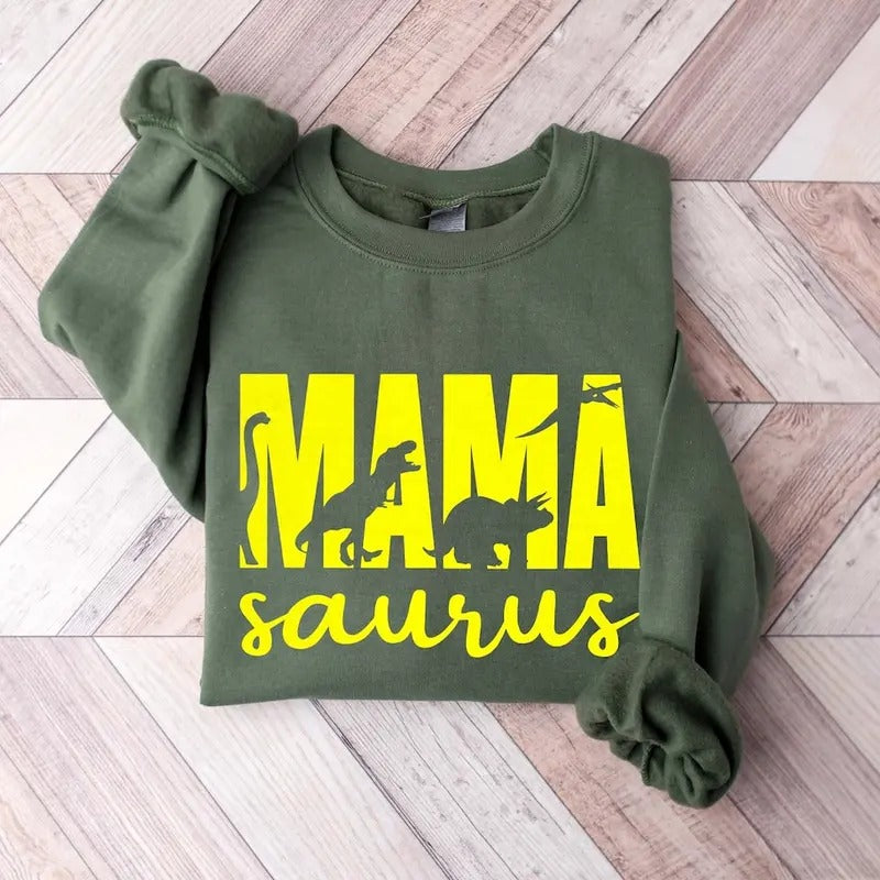 Mama Saurus Sweatshirt, Mama Dinosaur, Mom Life Sweatshirt, Mother's Day Sweatshirt, Funny Mother's Day Gift T-Shirts, Hoodie