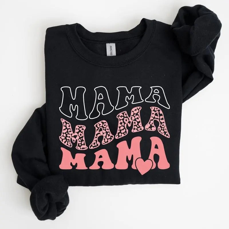 Mama Sweatshirt, Heart Shirt, Mom Sweatshirt, Mother's Day Gift Sweatshirt , Valentine Day Shirt, For Women Hoodie
