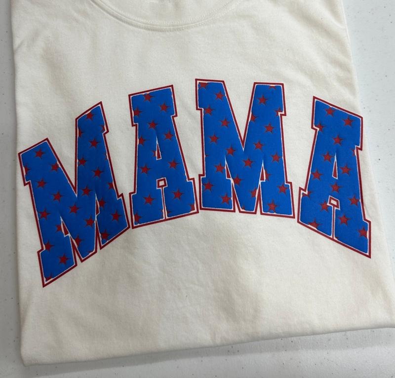 Mama USA Puff Print  Sweatshirt T-Shirts, Hoodie | TeeBloomCo.com