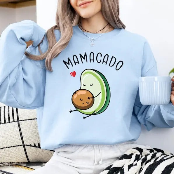 Mamacado Sweatshirt, Baby Announcement Shirt, New Mom Gift, Pregnancy Reveal Shirt, Mama Sweatshirt, Baby Shower Gift,...