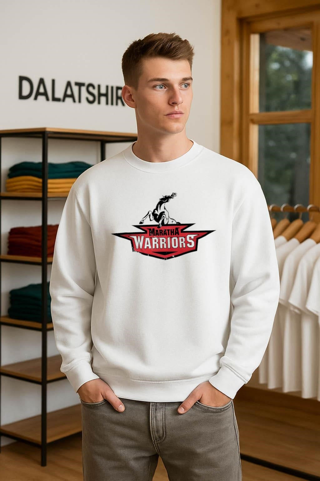 Maratha Warriors Red Shield and Rearing Horse Logo shirt