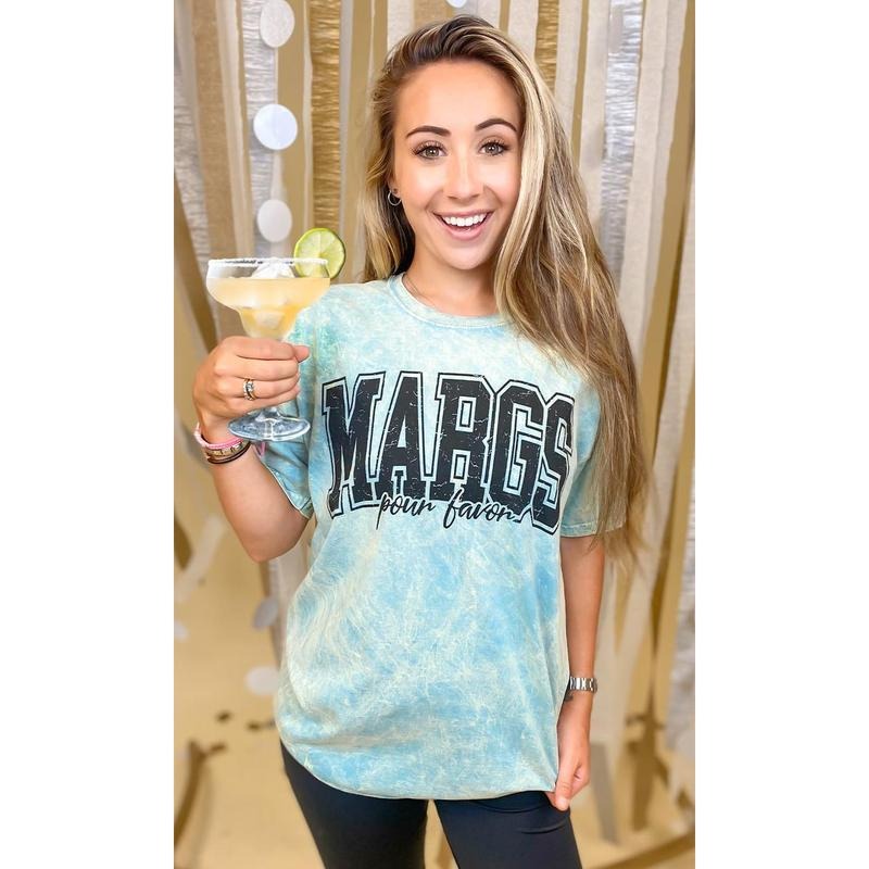 Margs Pour Favor Mineral Washed Graphic Shirt Hoodie, Sweatshirt | TeeBloomCo.com
