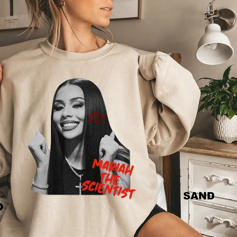 Mariahhh The Scientist Big Face Graphic Sweatshirt - Essential Rap Gear T-Shirts, Hoodie | TeeBloomCo.com