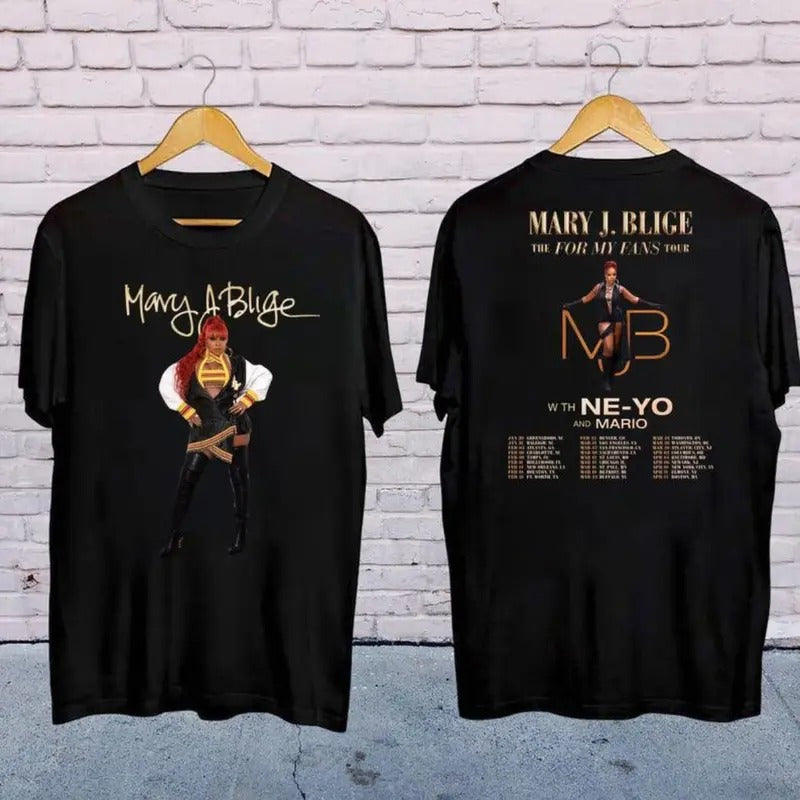 Mary J Blige - T-shirt - The For My Fans Tour 2025 T-Shirt -  Mary J Blige Merch - Gift For Fan -  Country Music Shirt