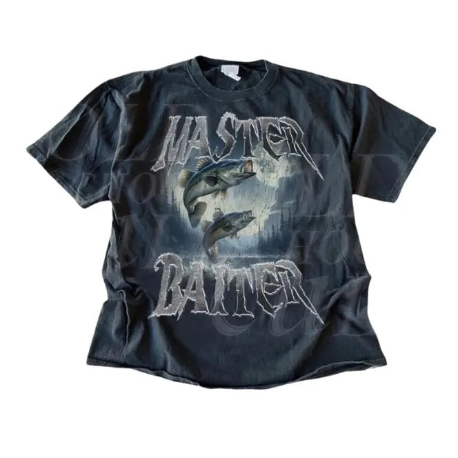 Master Baiter Retro Vintage Graphic T-Shirt, Bass Fishing Shirt For Men, Funny Fisher Tee, Husband Shirt, Bass Lovers...