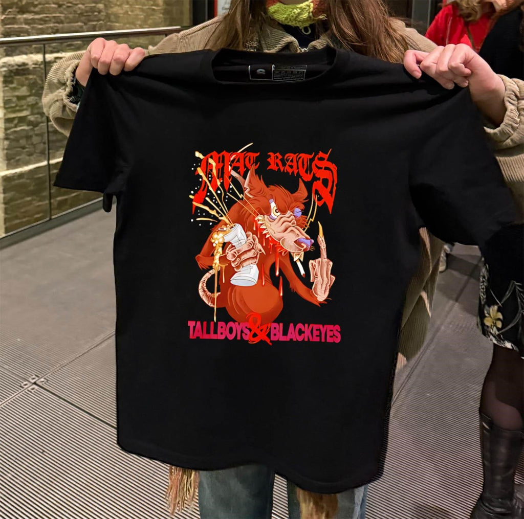 Mat Rats Tallboys and Blackeyes Cartoon Wolf Graphic shirt