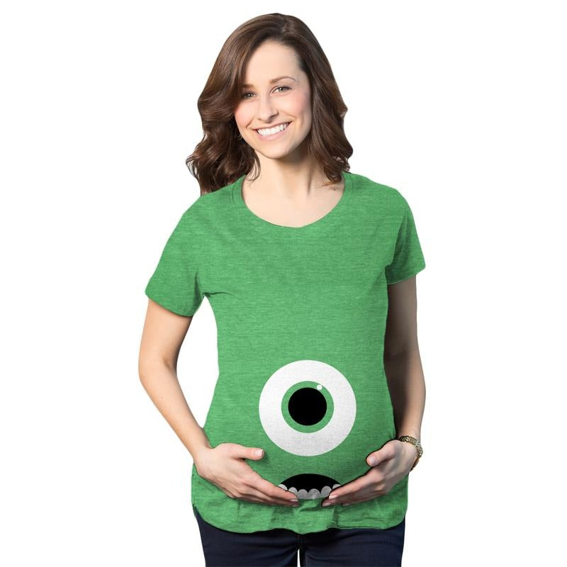 Maternity Halloween Shirts Funny Skeleton Baby Monster Eye Ball Cute Pregnancy Tee Funny Graphic Maternity Tee Cute...