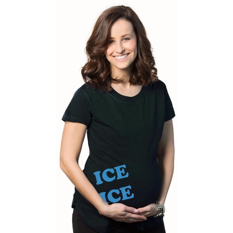 Maternity Ice Ice Pregnant Tee Novelty Baby Bump Pregnancy Announcement T shirt Funny Graphic Maternity Tee Cute...