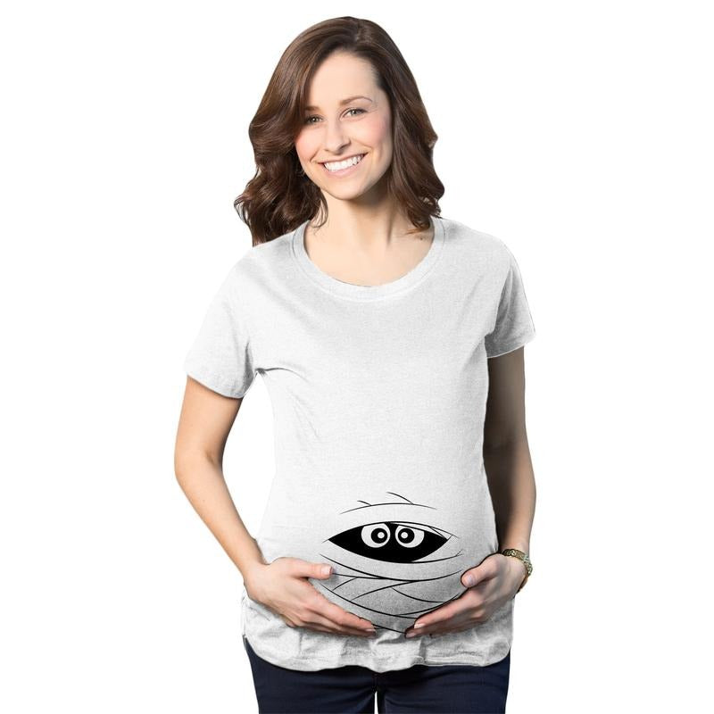 Maternity Peeking Mummy T Shirt Cute Funny Graphic Movie Pregnancy Tee Funny Graphic Maternity Tee Cute Pregnancy Tees...