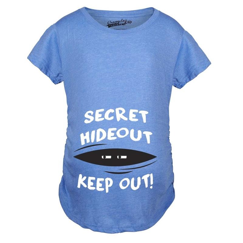 Maternity Secret Hideout Baby Peeking Maternity Shirt Funny Pregnancy Shirts Funny Graphic Maternity Tee Cute Pregnancy...