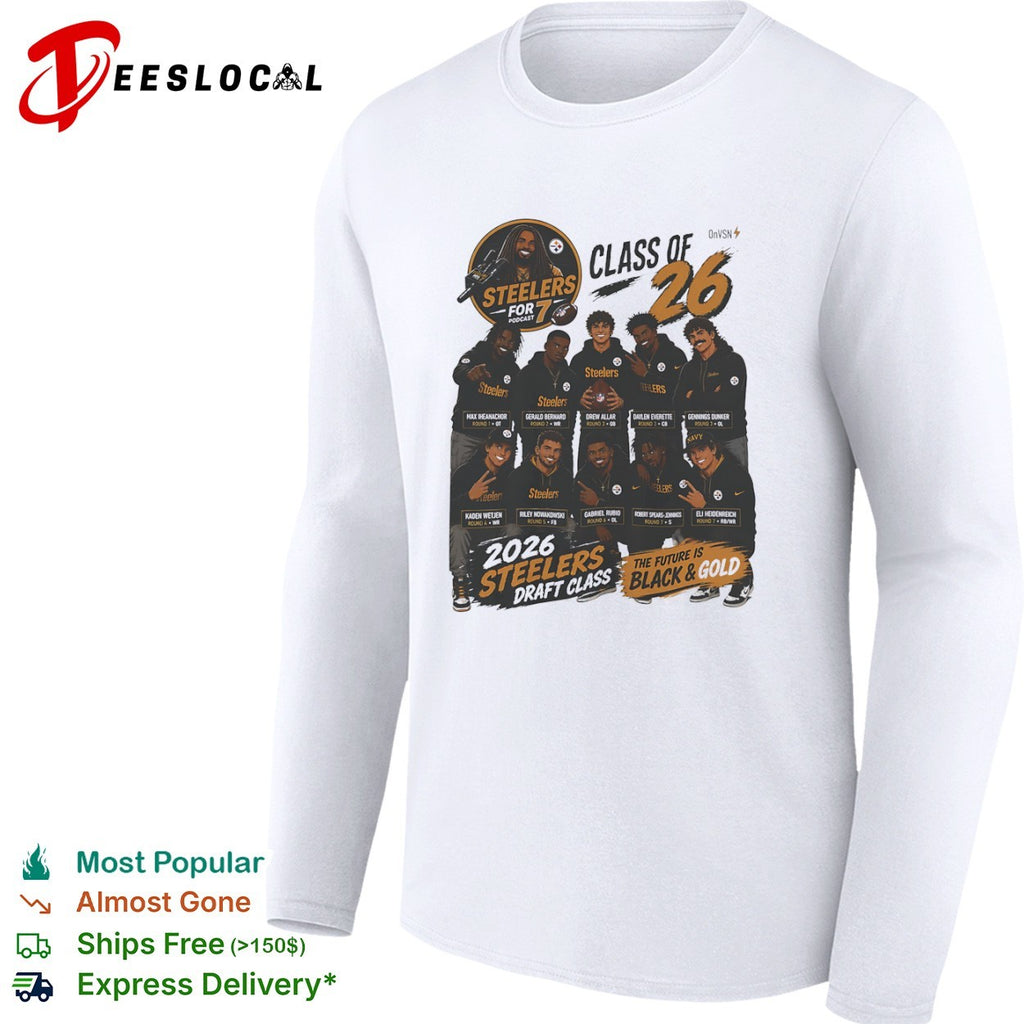 Max Iheanachor Gerald Bernard Drew Allar Steelers 2026 NFL Draft Class Podcast shirt