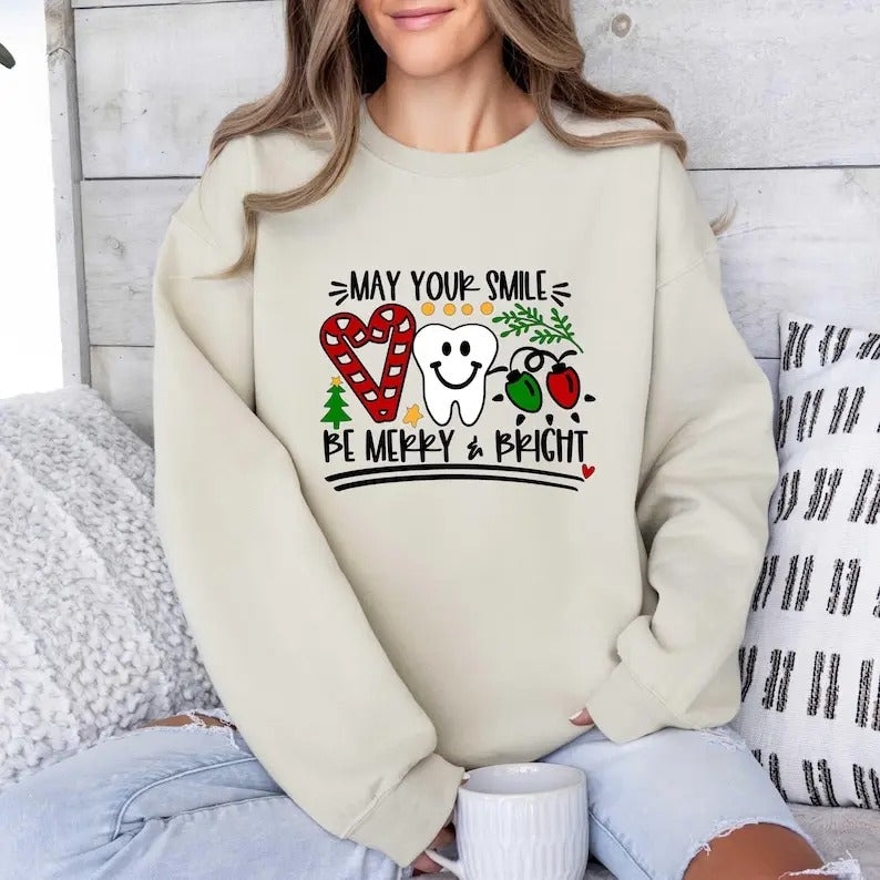 May Your Smile Be Merry Bright Shirt, Matching Shirts, Christmas Shirts, Dental Christmas, Christmas Dentist, Christmas...