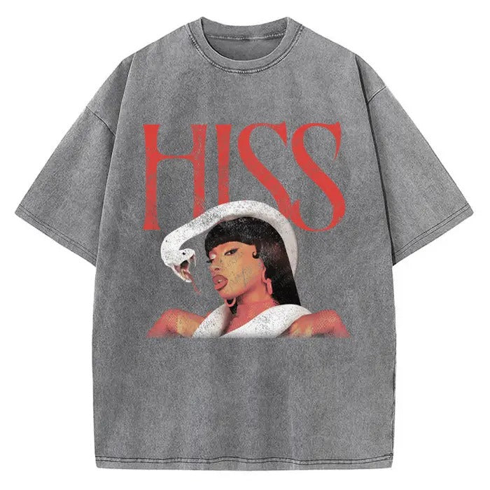 Megan Thee Stallion T-Shirt Hiss Vintage Graphics Fan Tee Crewneck Cotton Menswear Top Hoodie, Sweatshirt | TeeBloomCo.com