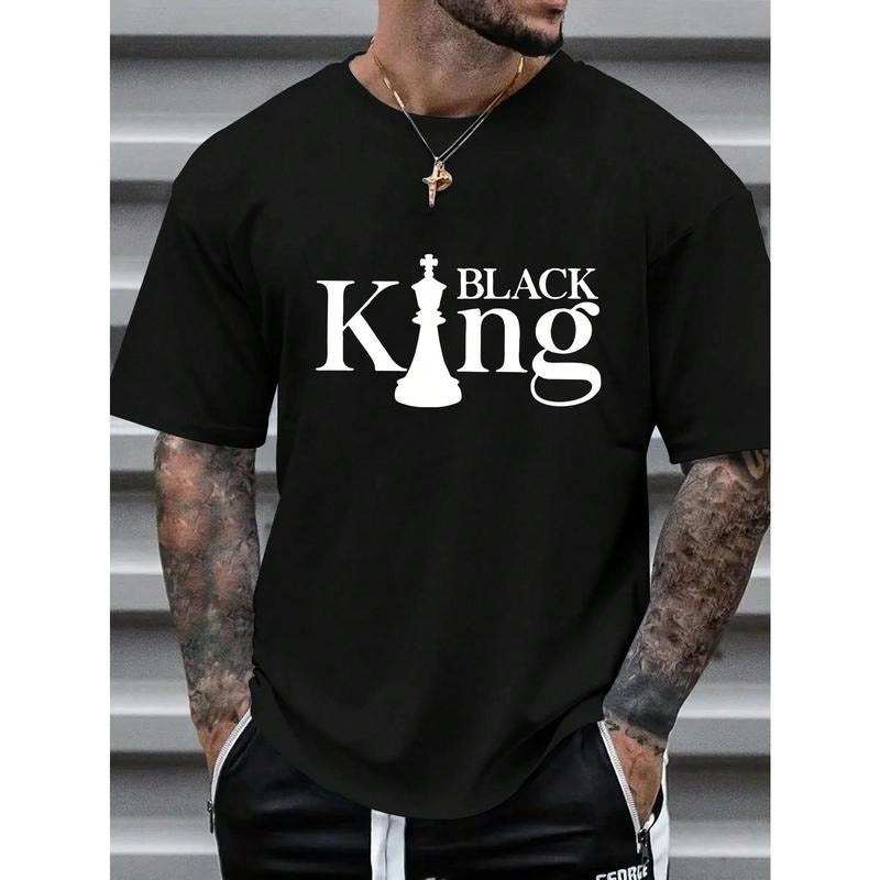 Men Round Neck Letter Printed Casual Commuting T-Shirt Made in USA Hoodie, Sweatshirt | TeeBloomCo.com