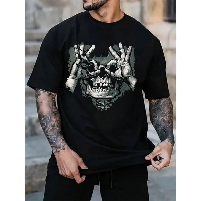 Men Skull Print Tee Men's T-Shirt. Hoodie, Sweatshirt | TeeBloomCo.com