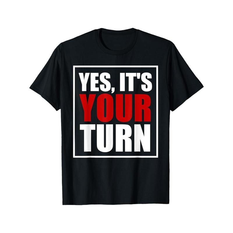 Men's 'Yes, It's Your Turn' Board Game Graphic Tee - Casual Cotton Crew Neck T-Shirt with Short Sleeves, Breathable &...