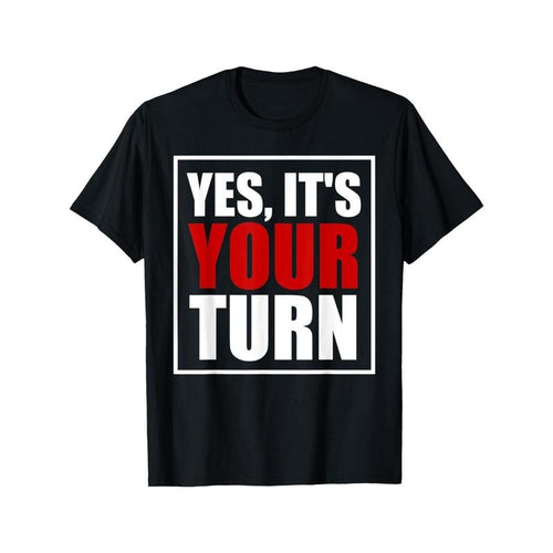 Men's 'Yes, It's Your Turn' Board Game Graphic Tee - Casual Cotton Crew Neck T-Shirt with Short Sleeves, Breathable &...