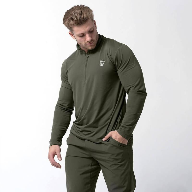 Men's Athletic Performance Quarter Zip Sweater Shirt