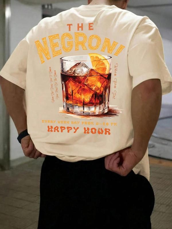 Men's Cartoon Graphic Print Round Neck Tee, Regular Fit Casual Short Sleeve T-shirt, Men's Summer Top for Daily Wear,...
