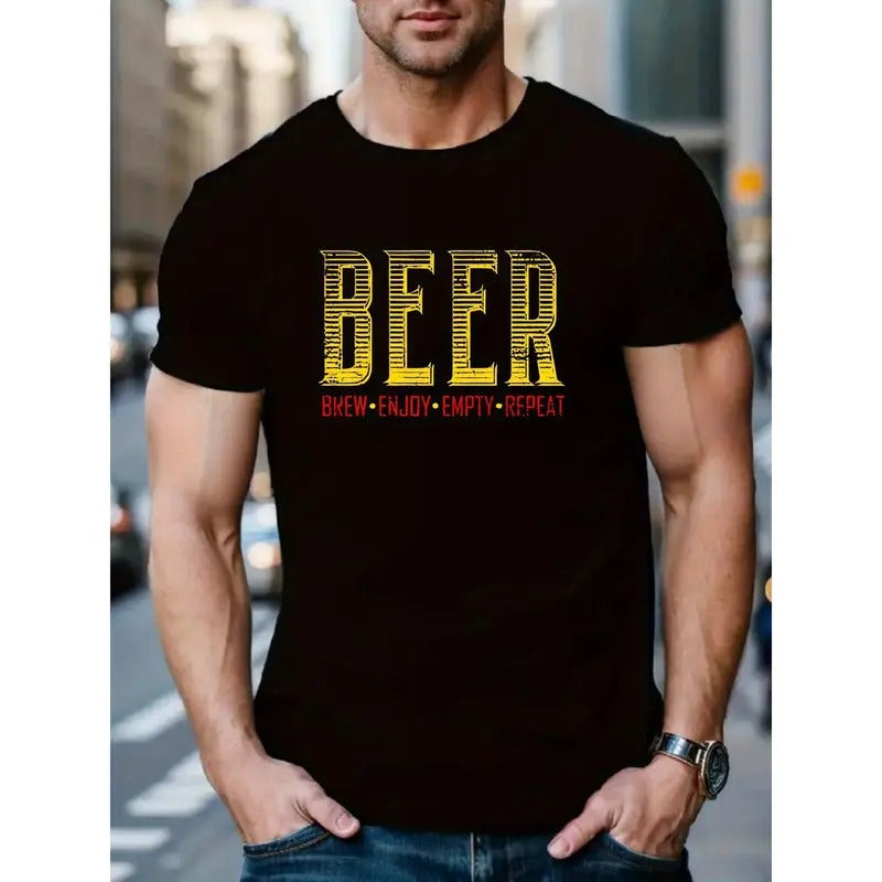 Men's Casual Short Sleeve T-Shirt - Summer Outdoor Relaxation Top MADE IN USA Hoodie, Sweatshirt | TeeBloomCo.com