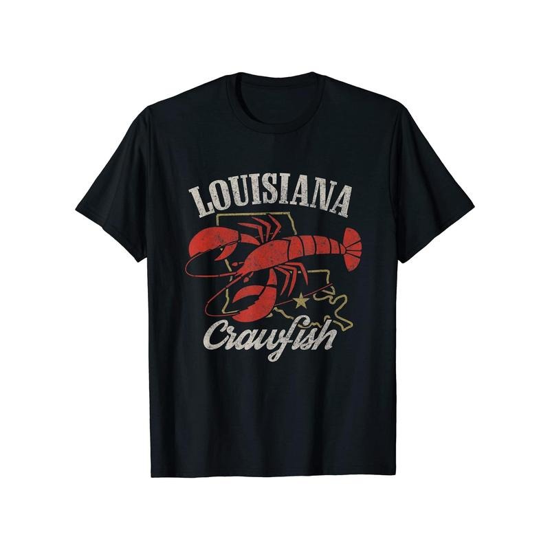 Men's Cotton Crayfish Graphic Tee - Casual Round Neck T-Shirt for Summer, Breathable & Stretch Fabric made in usa Hoodie,...