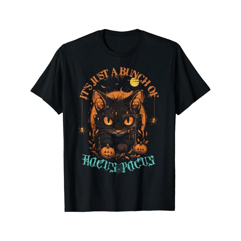 Men's Halloween T-shirts Retro Halloween Black Cats are just magic T-shirts Made in USA Hoodie, Sweatshirt | TeeBloomCo.com