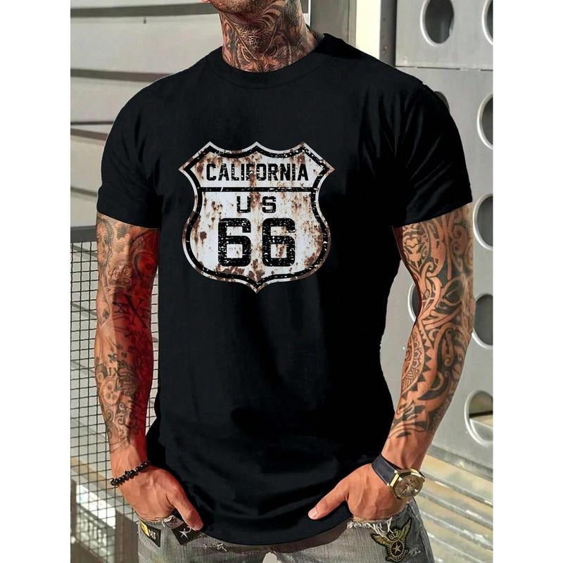 Men's Letter Printed T-Shirt For Spring And Summer Made in USA Hoodie, Sweatshirt | TeeBloomCo.com