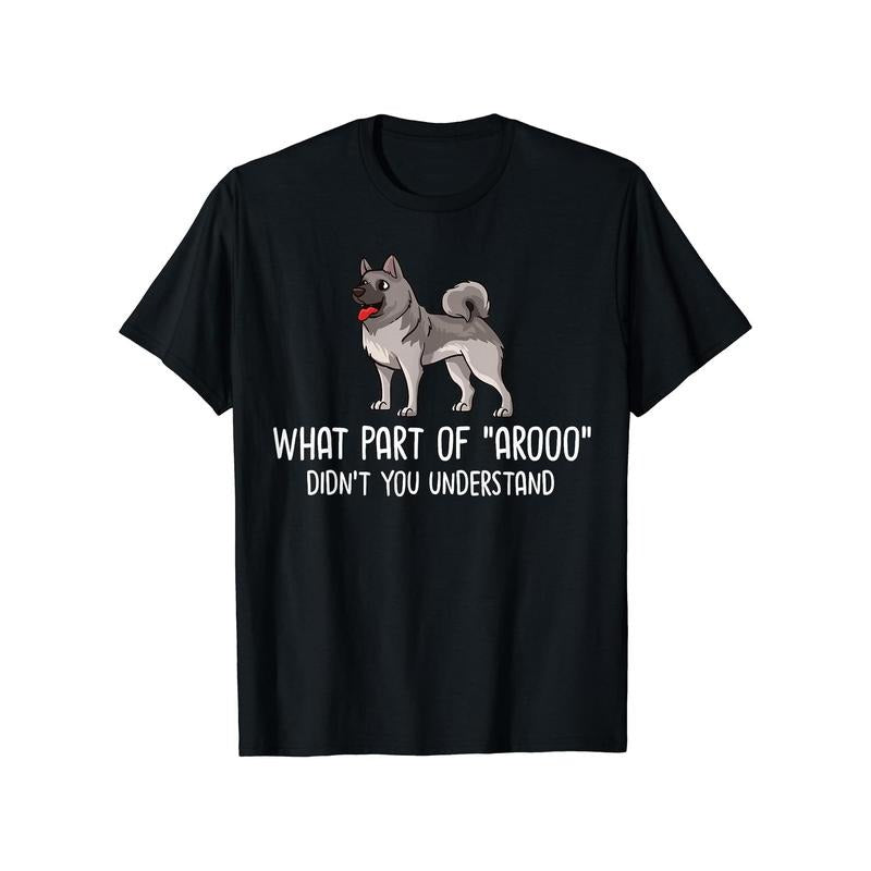 Men's Norwegian Elkhound Puppy Print Cotton T-Shirt