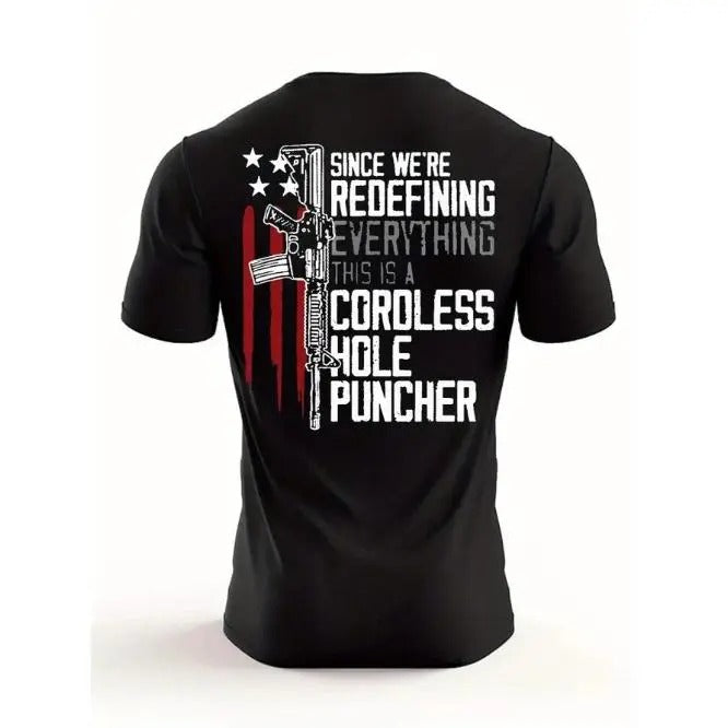 Men's Summer Regular Fit Gun Graphic Short Sleeve Fashion Casual T-Shirt Made in USA Hoodie, Sweatshirt | TeeBloomCo.com