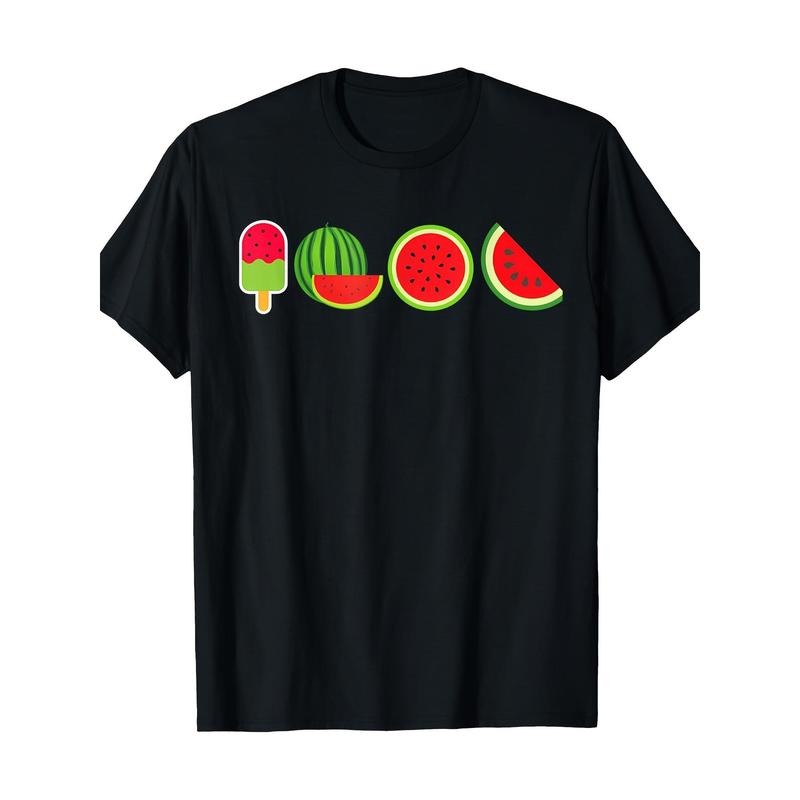 Men's Summer Watermelon Print T-Shirt