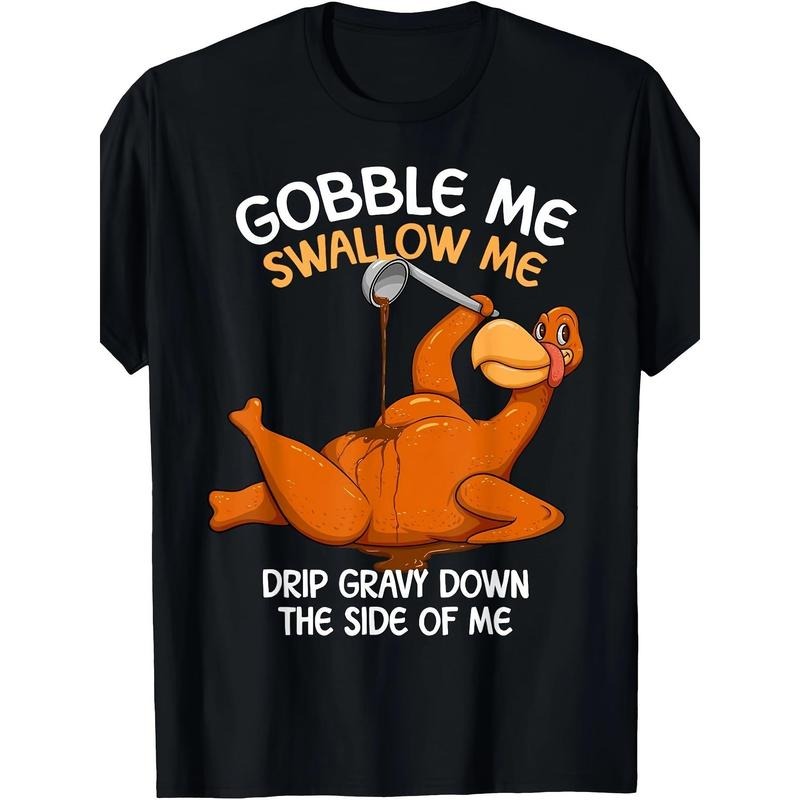 Men's Thanksgiving Turkey Print T-Shirt