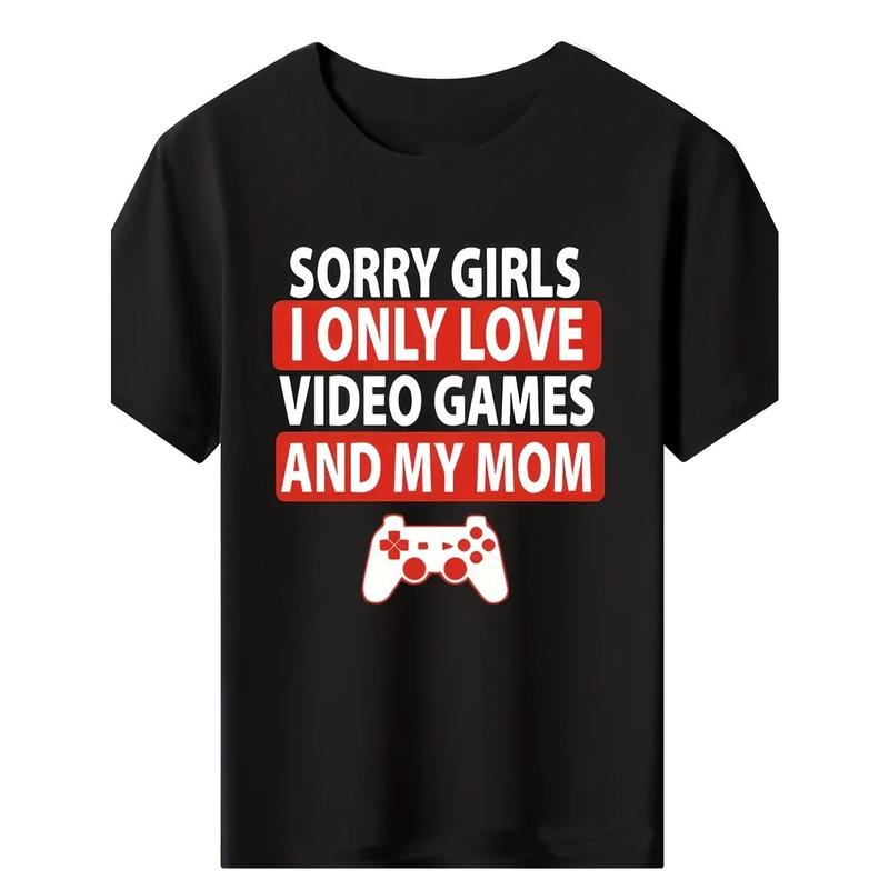 Men's Video Game Graphic Print Casual Crewneck Short Sleeve T-shirt made in usastyle{n002}2 Hoodie, Sweatshirt