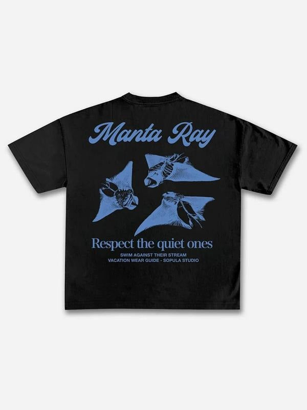 Men's Vintage Bat Print Round Neck Tee, Regular Fit Casual Short Sleeve Crew Neck T-Shirt for Daily Wear, Men's Top for...